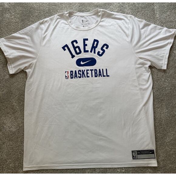 Philadelphia 76ers Nike NBA Authentics Dri-Fit Short Sleeve Shirt Men's XXL - Picture 1 of 9